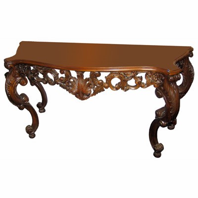 Hand Carved Mahogany Console Table